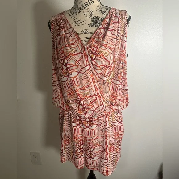 BCBGMAXAZRIA Women Red Romper M - Picture 3 of 9